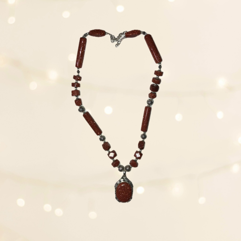 Goldstone Huge Beaded Necklace